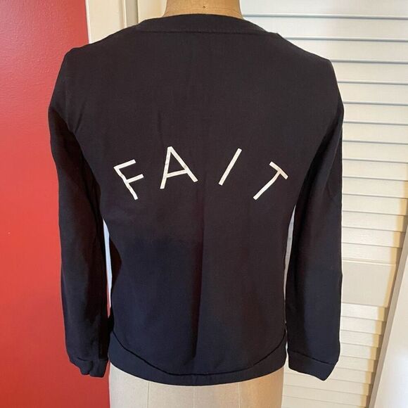 MADEWELL | BIEN FAIT black long sleeve top XS - Picture 5 of 7